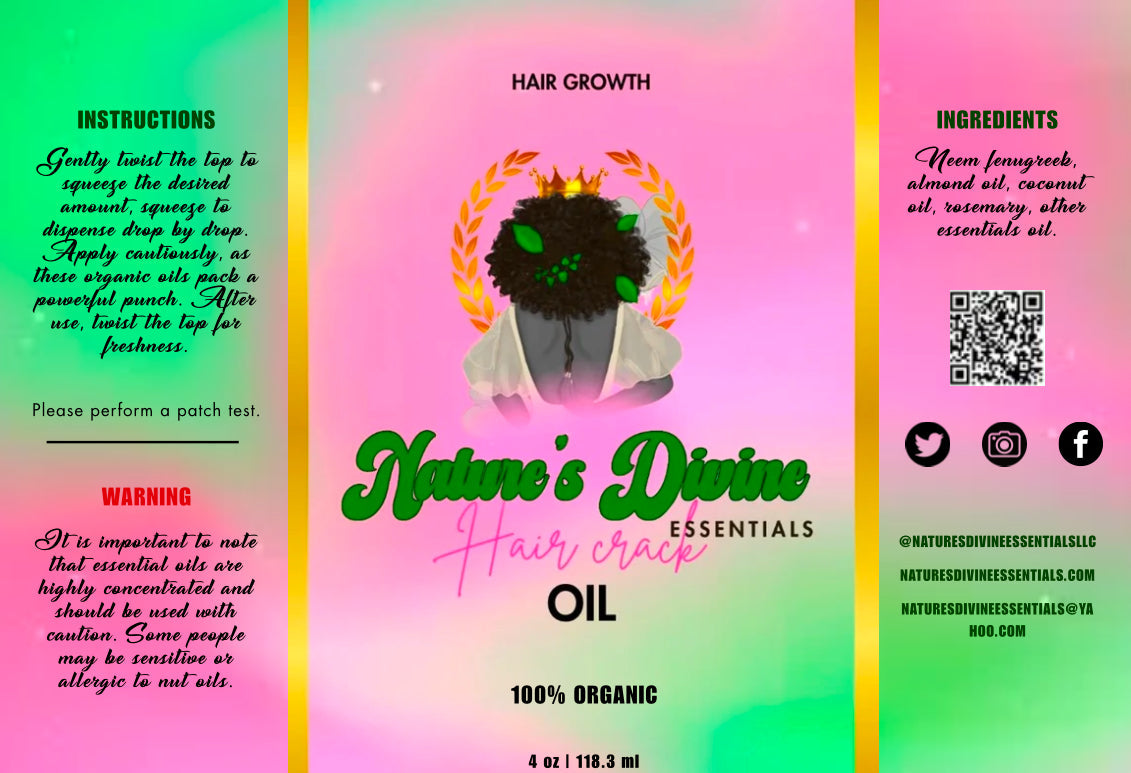 Hair Crack - Organic Hair Growth & Scalp Repair Oil